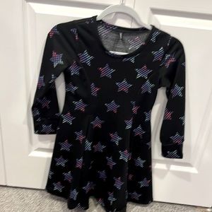 Pixie Lane long sleeve dress black with stars